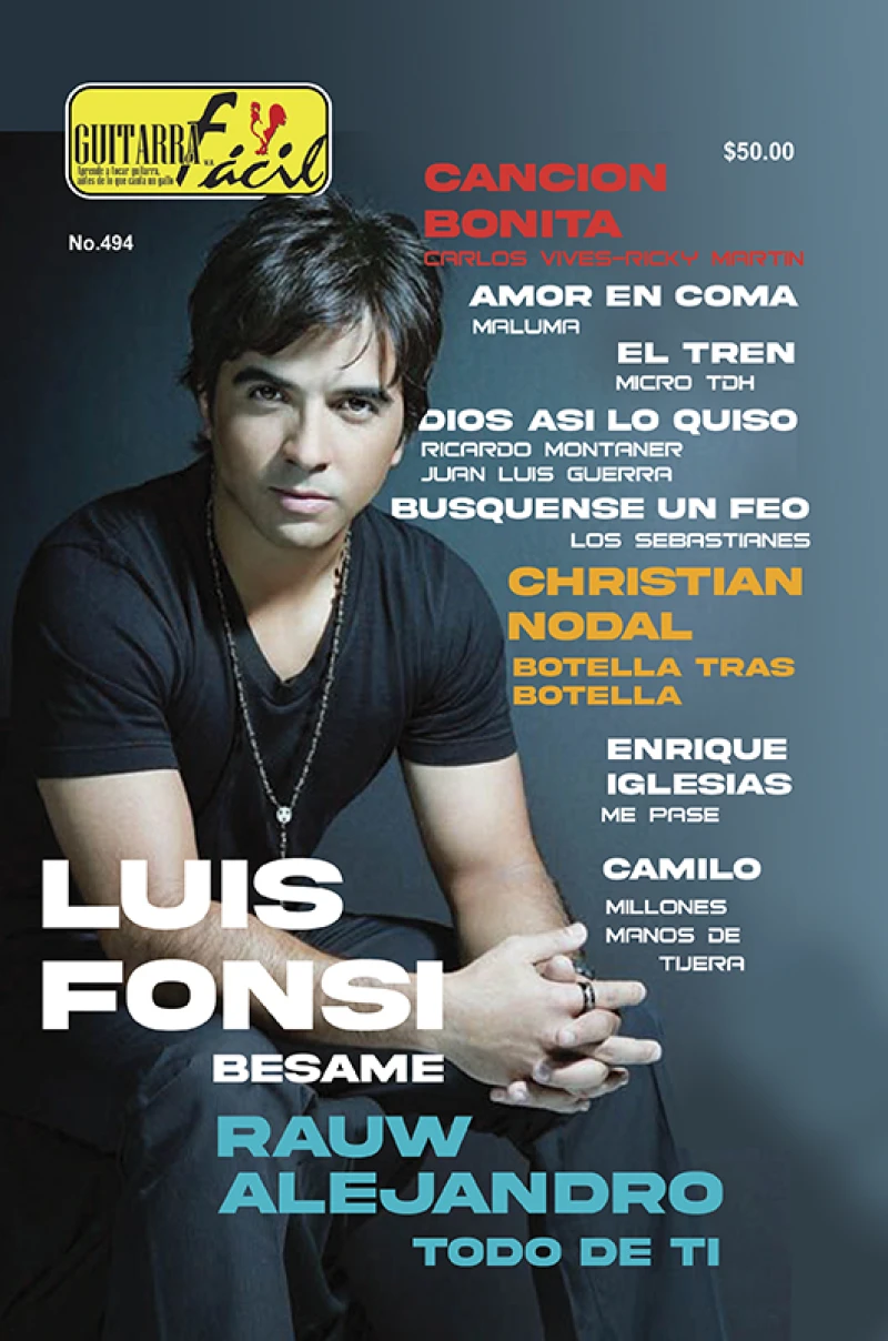 Álbum de Guitarra Fácil - No.494 - Luis Fonsi - Raw Alejandro - Christian Nodal y más